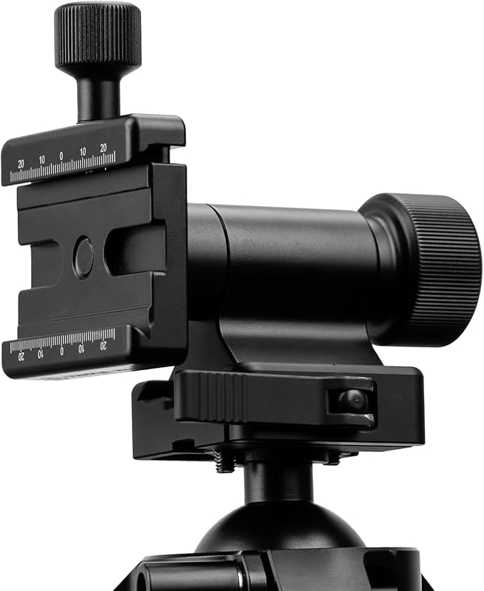 Monopod Gimbal Head with Arca-Swiss Dovetail Quick Release Plate | Rapid Side-Saddle Tilt Adjustment for Telephoto Lenses | Tripod Mount | Professional Photography & Video Gear for DSLR/Camcorders