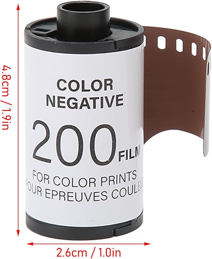 2 Roll 35mm Camera Color Film ISO 200, High Saturation HD Color Negative Film, 8 Sheets Each Roll with Storage Case, Vintage Style Film for 135 Cameras, Indoor Outdoor Photography