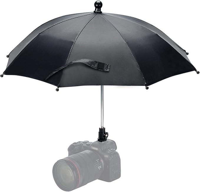 DSLR Mirrorless Camera Hot Shoe Umbrella Rain Cover Protector Sunshade for Canon EOS R100 R50 R8 R7 R10 R3 R6 Mark II R5 C Rp R Rebel T8i T7 90D A7RV A7 IV A7S III II Z8 Z9 Z30 Z5 Z6 Z7II