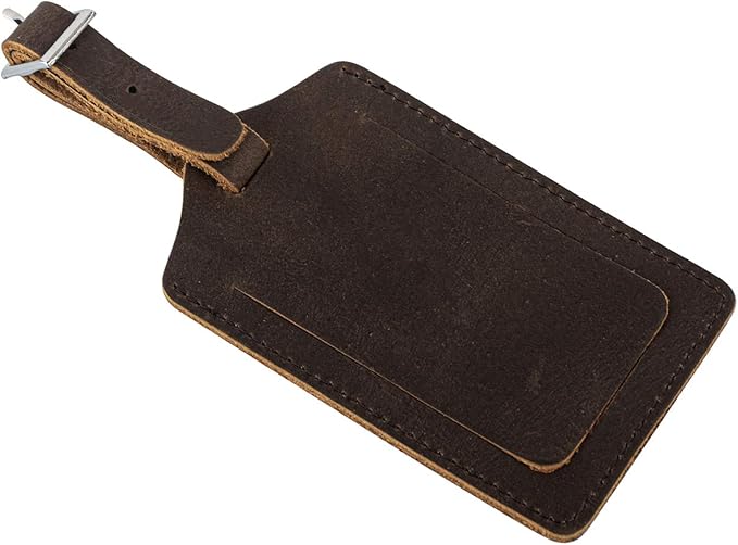 Genuine Leather Luggage Tags & Bag Tags 2 Pieces Set