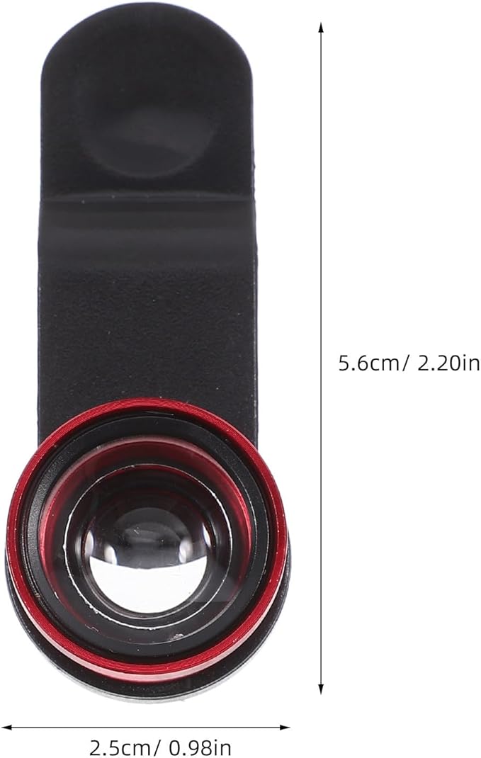 FRCOLOR 3-in-1 Smartphone Camera Lens Kit Wide Angle Macro Fisheye Lenses Universal Clip-on Phone Lens Set Mobile Photography Black Clip for Mobile Device Users