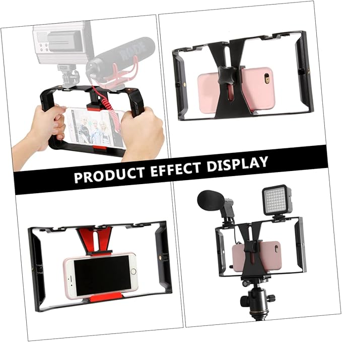 NUOBESTY Smartphone Video Rig Cold Shoe Mounts Handheld Filmmaking Cage for Phone Accessories Compatible Smartphones for Professional Filmmakers