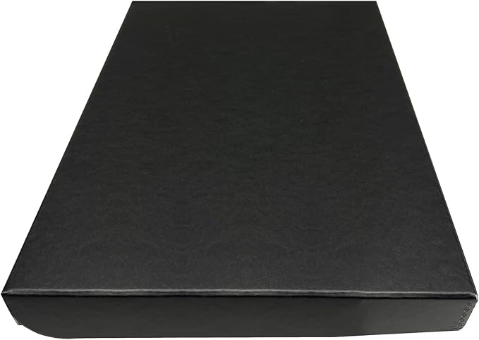 Golden State Art, Archival Folio Storage Box 13x19, Clamshell Design with Metal Edge, Preserve And Store Photos Documents Cards Prints Arts Crafts DIY, Black