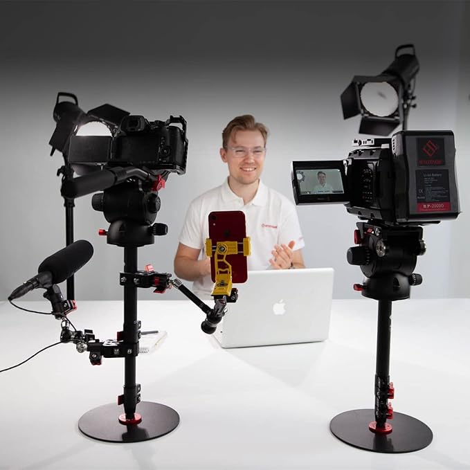 IFOOTAGE Cobra RB-A200,Round Base Monopod,Professional Camera Aluminium Monopod with Quick Adjustment Height Buckle,Compatibility DSLR Cameras Camcorders(22.05Inc)
