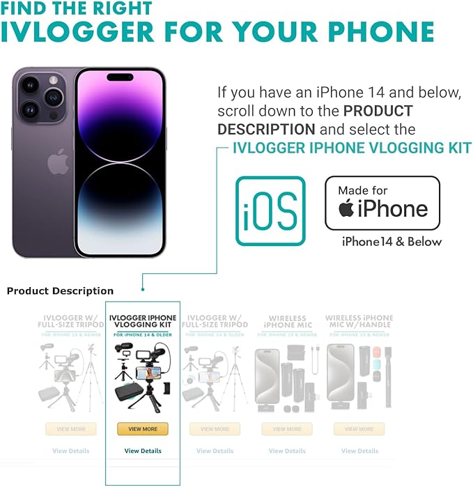 Movo USB-C Vlogging Kit for iPhone 15/16 - Phone Video Kit Accessories: Phone Tripod, Phone Mount, LED Light and Shotgun Microphone - Youtube Starter Kit for Content Creation, TikTok, Podcasts