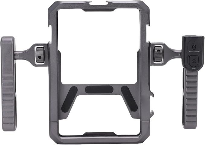 CUIFATI Smartphone Video Rig, Aluminum Alloy Phone Stabilizer with Built in Bluetooth Remote and 1/4 Inch UNC Mount, for Live Streaming Photography Film Making