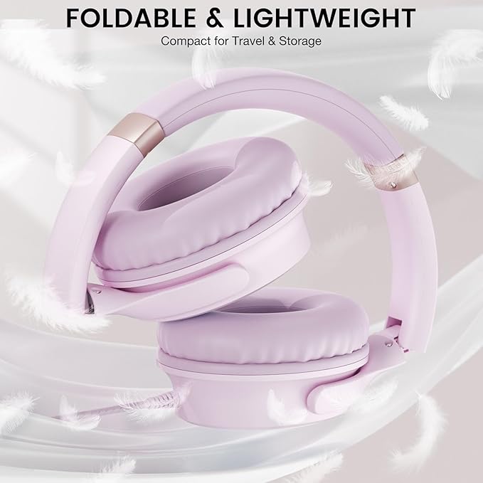 USB C Wired Over-Ear Headphones with Microphone, Volume Control, Share Port, and Adjustable Headband Foldable Stereo Headset for Adult/Teens for iPhone 16, Samsung, Laptop, Gaming, Travel