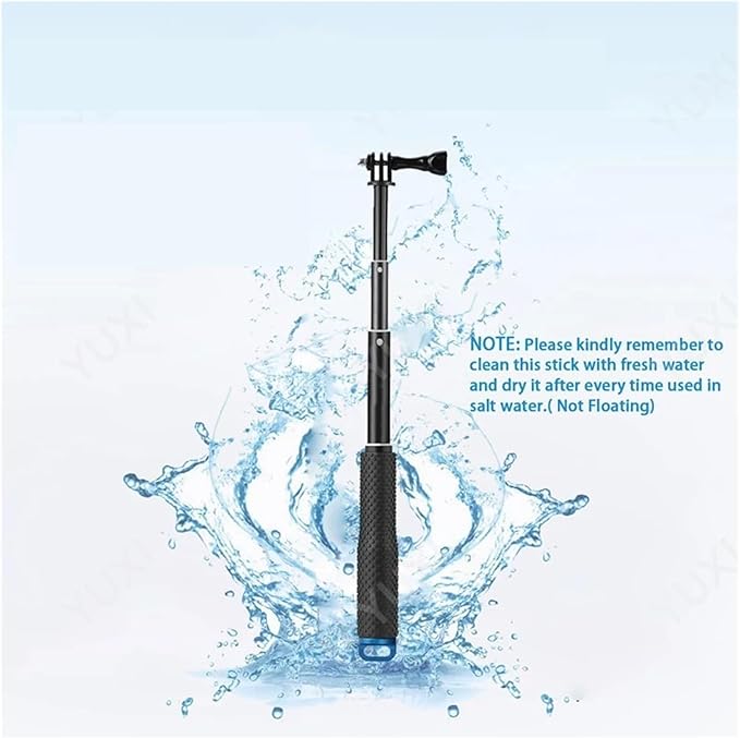 Compatible for GoPro,Compatible for Insta360, 19-Inch Extension Selfie Stick, Aluminum Waterproof Tripod Monopod for Outdoor Photography