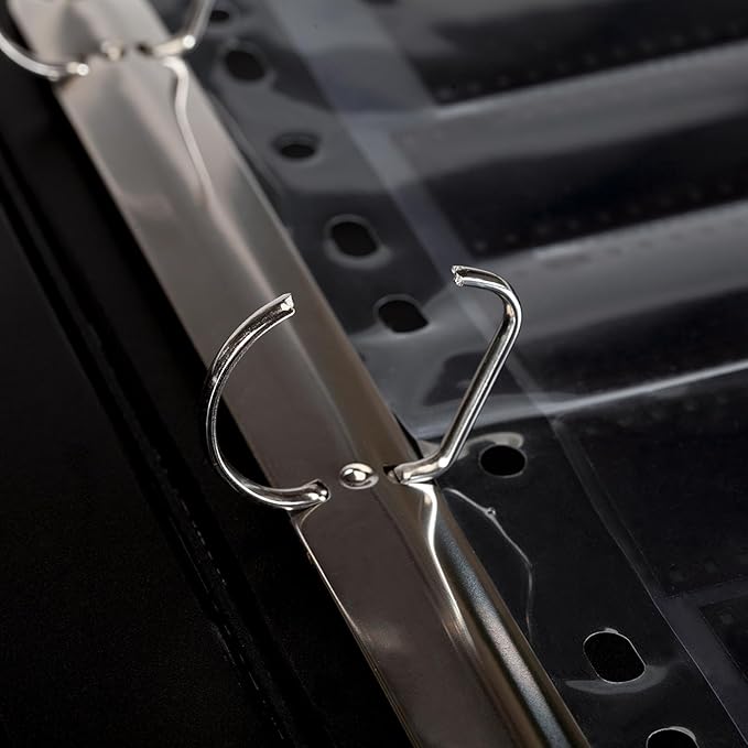 MUQING 50 Pcs 120 Film Negative Pages for 3 Ring Binder, Archival Storage Sheets for Ring Binder