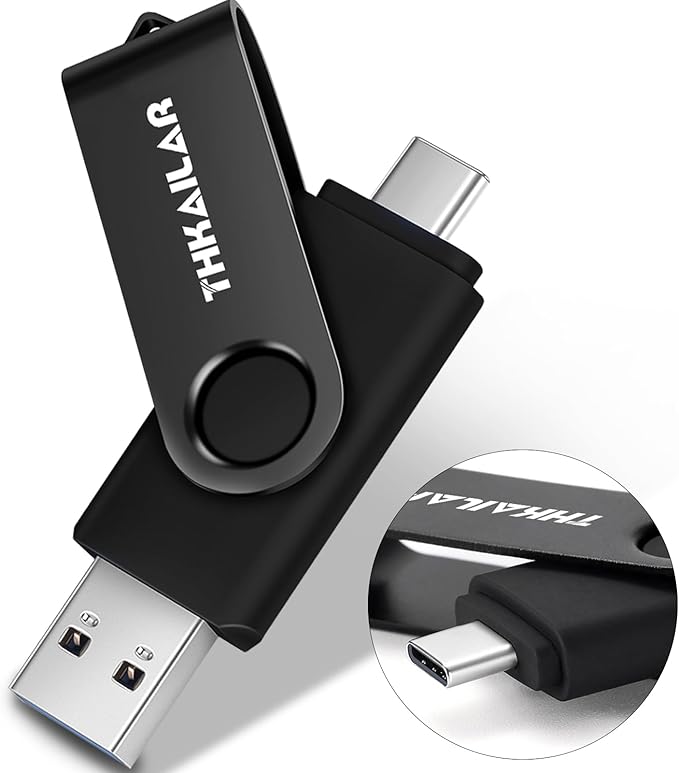 Thkailar 512GB Flash Drive 2 in 1 USB Flash Drive with Type C & Type A Ports,Thumb Drive,USB Stick for Android Phone/Tablet/PC/MacBook Pro/Air