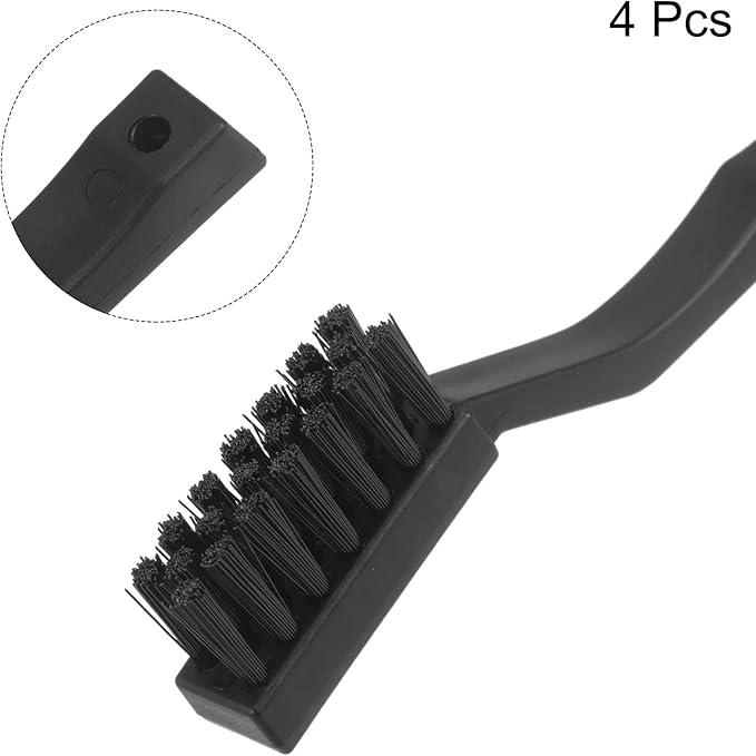 uxcell 4 Pcs Anti Static ESD Brush Portable Plastic Handle Nylon Lab Cleaning Brushes for Electronics Keyboard PCB BGA Repair Soldering, 15x36mm Bristles