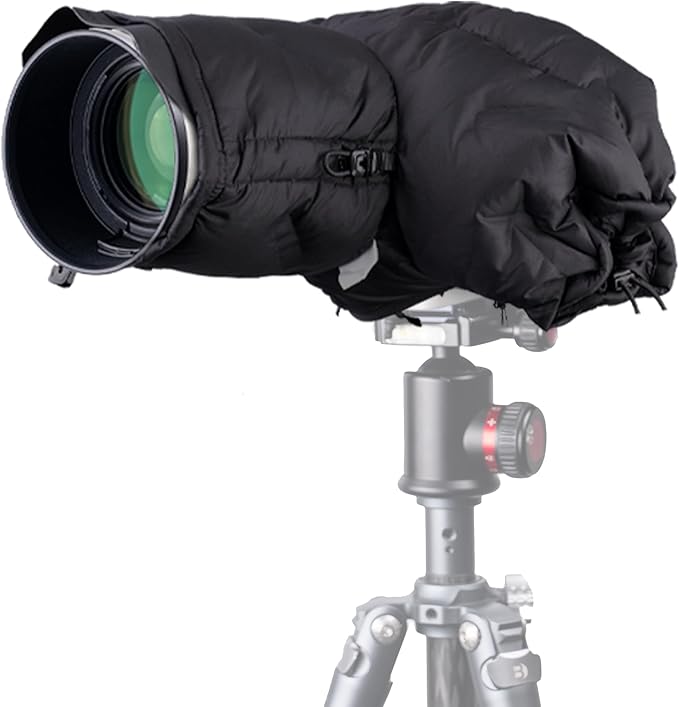 PGYTECH Camera Cold-Proof Warm Cover, Winter Cover Protector, Adjustable Snowproof and Waterproof Camera Lens Sleeve