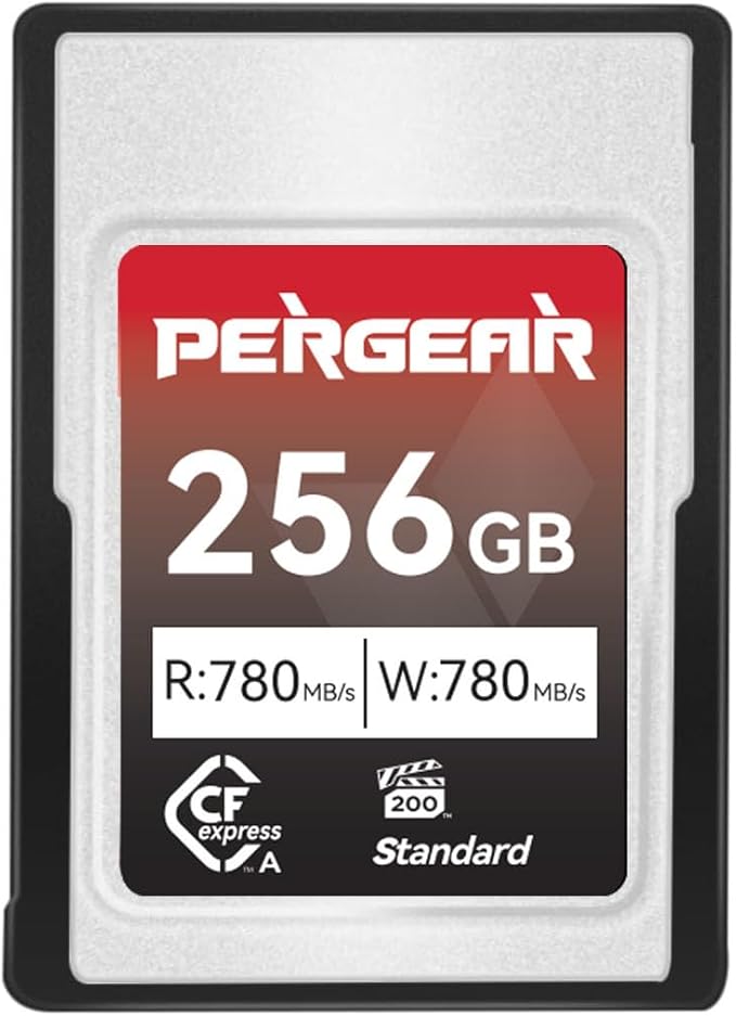 Pergear 256GB CFexpress Type A Memory Card, Up to 780MB/s Read Speed & 780MB/s Write Speed for 4K 120P,8K 30P Recording Compatible for Sony Alpha & FX Cameras (VPG200)