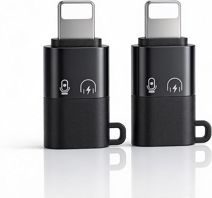 USB C Adapter for Lightning Port Devices for DJI Mic Mini, Fast Charging, for iPhone 8-14,Smartphone/PC/Mac ConnectorWireless Microphone Receiver Audio Accessories (2Pack)