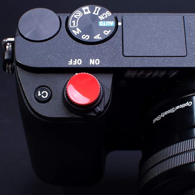 Camera Soft Release Shutter Button Cap for ZV-1 ZV1 RX100M7 RX100M6 RX100M5 RX100M4 RX100M3 A6000 A6100 A6300 A6400 A7R A7S A7 Flat Surface Cameras Shutter Button Red(2 Pack)