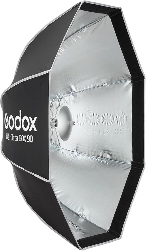 Godox UL-Octa 90cm Quick Release Octagonal Softbox, Foldable 35" Octabox Fast Setup, Universal Bowens Mount Soft Box with Diffusers/Honeycomb Grid for Portrait Photgraphy Studio Monolight Video Light