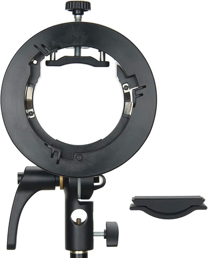 Godox S2 Speedlite Bracket for Bowens Mount, S-Type Holder Updated Version for Godox AD200Pro AD200 V1 V860II V860III V850II TT685II TT600 TT520II TT350 Speedlite Flash, Snoot Softbox with USB Light