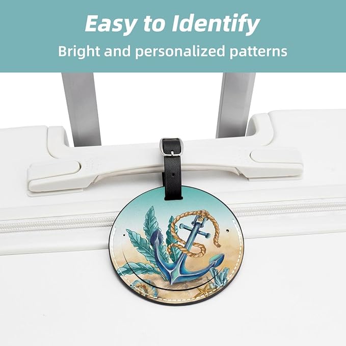 2 Pack Anchor Luggage Tag with Name ID Card Perfect to Quickly Spot Luggage Suitcase