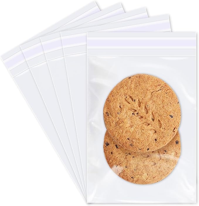 iMailer - 1000 Pcs - 3" x 5" Clear Small Cellophane Bags - Self Sealing Cello Plastic Bags for Bakery, Cookies, Photo, Jewelry, Party Favors