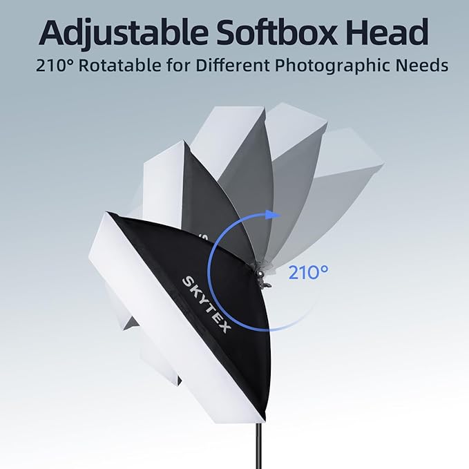 Skytex Softbox Lighting Kit(1Pack), 20x28in Soft Box | 85W 2700-6400K E27 LED Bulb Continuous Photography Lighting, Photo Studio Lights Equipment for Camera Shooting, Video Recording