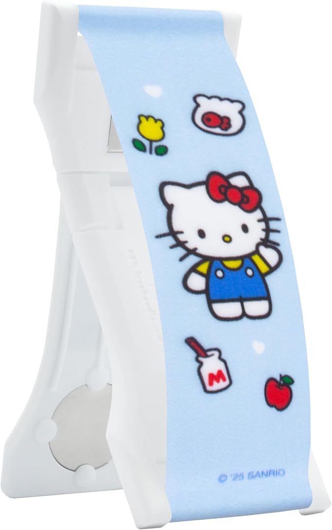 Hello Kitty on White Base - Magnetic Phone Grip with Kickstand – Silicone Phone Strap for Smartphones & Tablets