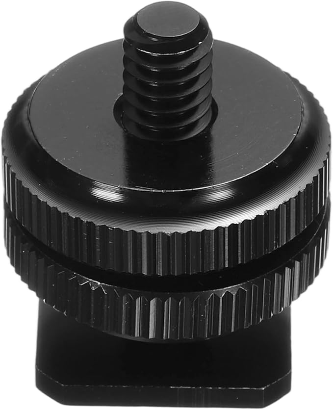 PATIKIL Hot Shoe Adapter 1/4" Male, 1 Pcs Hot Shoe Mount Adapter Camera Mount Screw Camera Video Light Converter for Microphone Holder Accessories 1.06x0.91x0.91 Inch