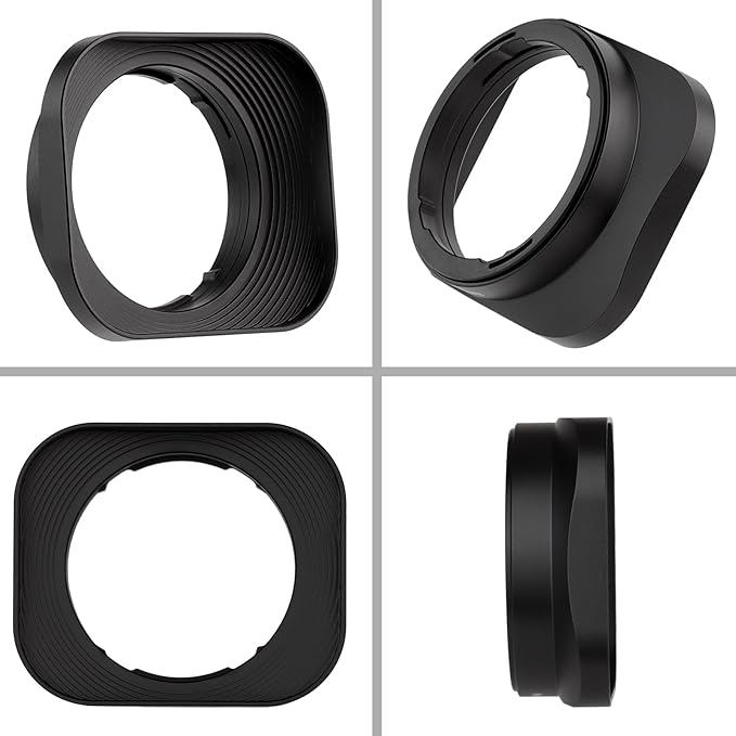Haoge LH-OM45 Metal Square Lens Hood for Olympus M.ZUIKO Digital 45mm F1.8 Lens Bayonet Shade Hood