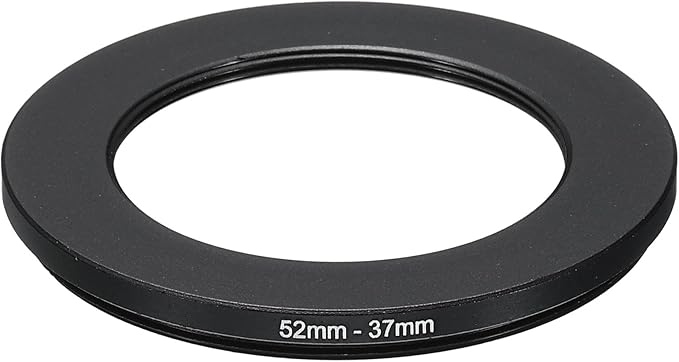 PATIKIL 52mm-37mm Metal Step Down Ring, Camera Lens Filter Adapter Ring Aluminum Filter Adapter Ring for Camera Lenses Hood, Black