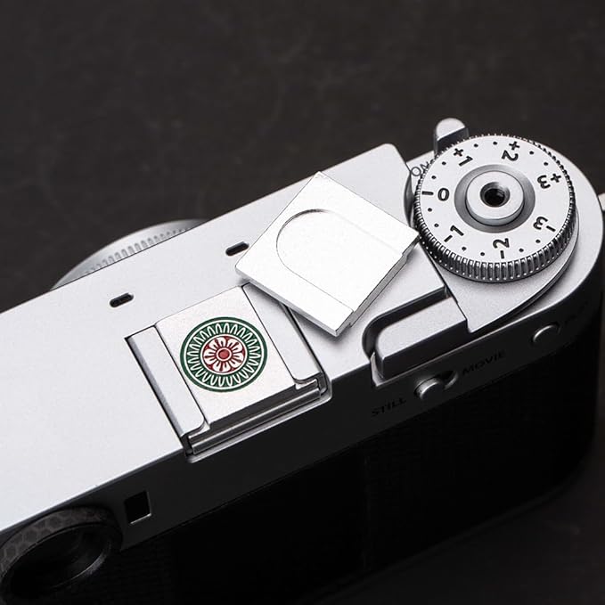 Chinese Mahjong Camera Shutter Button and Camera hot Shoe Cover, Suitable for Fuji XE3/XE4/XT100/XT200/XT20/XT30/XT4/XT5/XPRO2/XPRO3/Nikon ZF (Chinese Mahjong hot Shoe Cover)