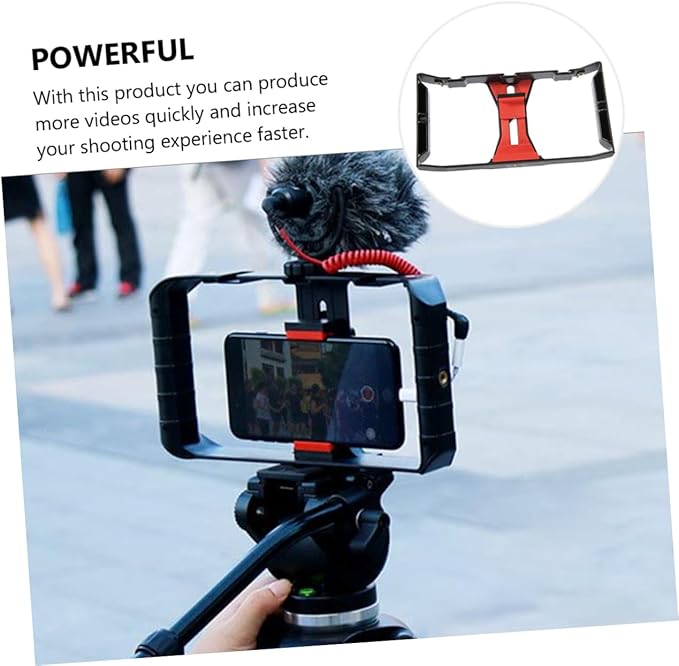 NUOBESTY Smartphone Video Rig Cold Shoe Mounts Handheld Filmmaking Cage for Phone Accessories Compatible Smartphones for Professional Filmmakers
