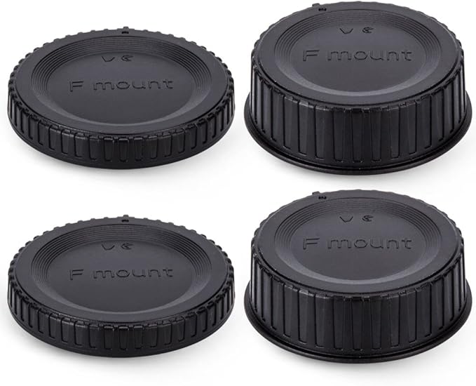2 Pack F Mount Body Cap Cover & Rear Lens Cap for Nikon D3500 D3400 D3300 D3200 D5000 D5100 D5200 D5300 D5500 D5600 D7000 D7100 D7200 D7500 D850 D800 D810 D780 D750 D610 D500 D600 D5 D4 D3 and More