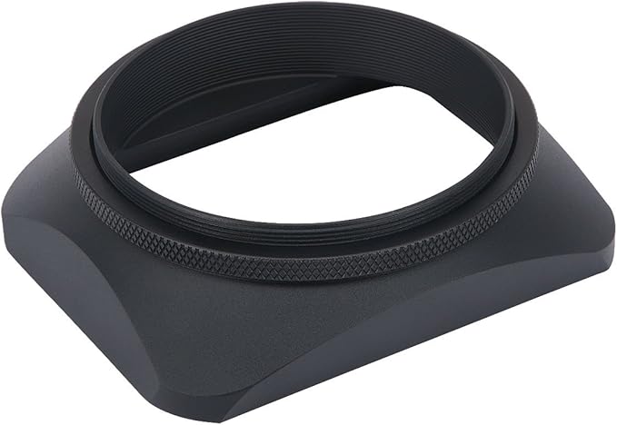 Haoge 62mm Square Metal Screw-in Mount Lens Hood Shade with Cap for 62mm Canon Nikon Sony Leica Leitz Carl Zeiss Voigtlander Nikkor Panasonic Fujifilm Olympus Lens and Other 62mm Filter Thread Lens
