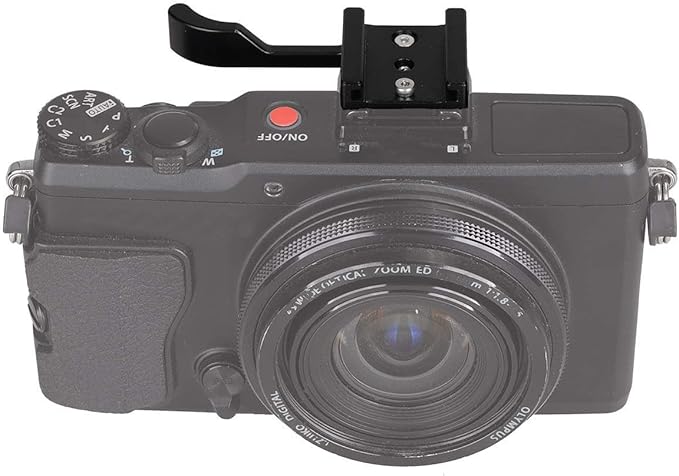 Hot Shoe Thumb Up Rest Hand Grip,with Cold Shoe， Compatible with Olympus Fuji