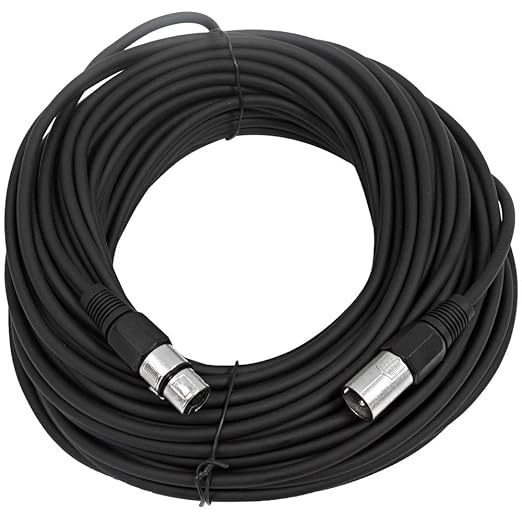 Seismic Audio - SAXLX-100-6 Pack of 100' Black XLR Male to XLR Female Microphone Cables - Balanced - 100 Foot Patch Cords