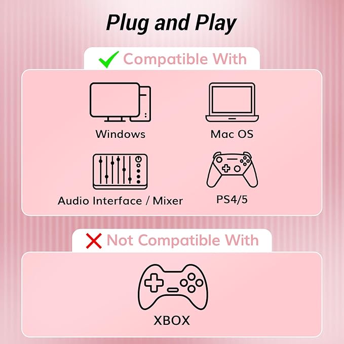 TONOR Dynamic Podcast Microphone, XLR/USB Mic for Recording, Streaming, XLR Cardioid Studio Mic with Quick Mute, 3.5mm Jack, Volume Control, 200 cm/78inch Cable, with Boom Arm, Pink, TD510+