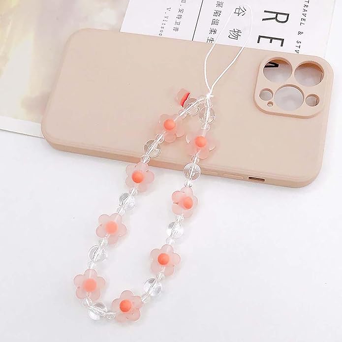 Beaded Phone Charm Lanyard Strap Girly Style Fixed Beads Pearl Lanyards