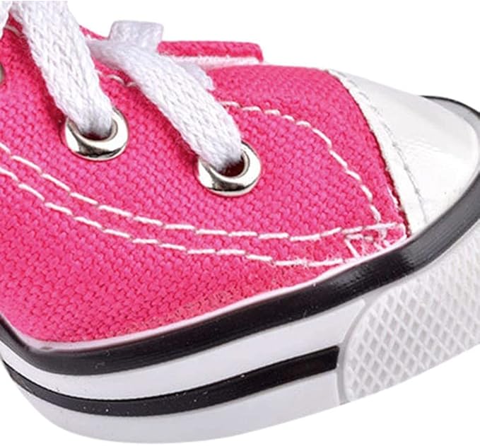 Pet Dog Shoes, Puppy Canvas Sport Shoes Sneaker Boots, Non Slip Causal Shoes Dog & Cat Paw Protective Cover for Outdoor Walking, Sports and Hot Pavement, 4pcs