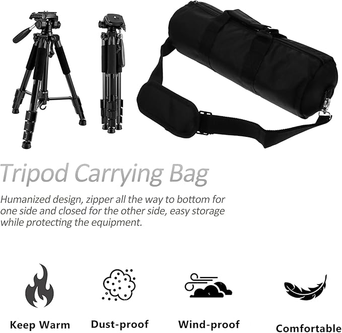 Mobestech Tripod Carrying Bag 15.7 Inch Compact Photography Accessories Backpack with Shoulder Strap and Handle Lightweight Oxford Fabric Case for Tripods Light Stands and Outdoor Use