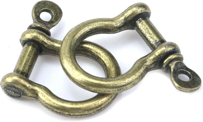 Semetall Screw Pin Anchor Shackle,10 PCS D Ring Shackle for Rigging, Lifting, Tow Strap, and Steel Wire Rope(15mm or 3/8")