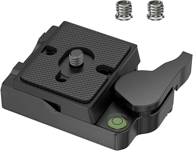 SIOTI 323 RC2 Quick Release Plate Adapter, Rapid Connect Adapter with Quick Release Plate for Manfroto Monopod, Manfroto Tripod, or Other Ball Head and Tripod