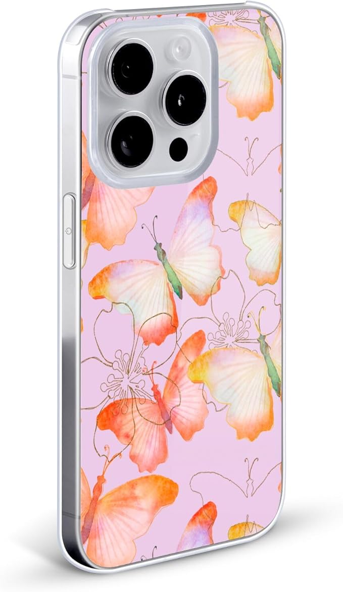 Head Case Designs Officially Licensed LebensArt Watercolor Butterflies Patterns 2 Hard Back Case Compatible with Apple iPhone 15 Pro Max