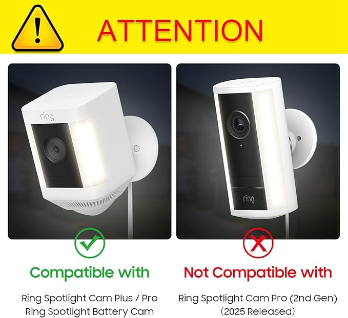 Fintie Silicone Case for Ring Spotlight Cam, Soft Silicone Weather Resistant Protective Skin Cover for Ring Spotlight Battery HD Security Camera, White