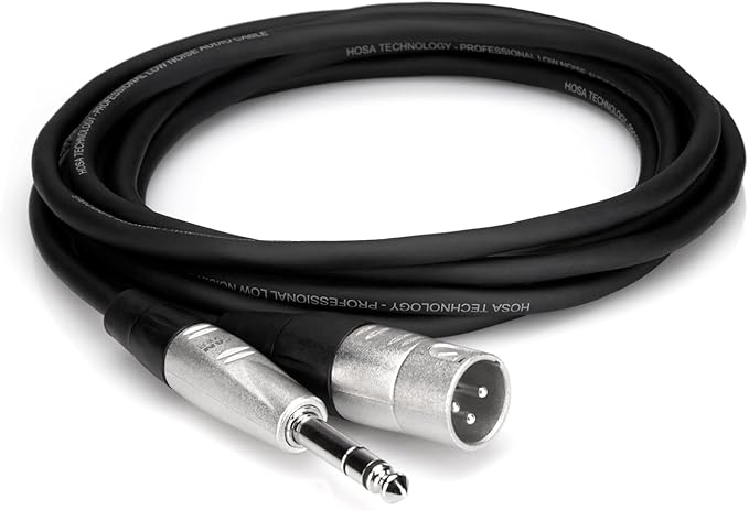 Hosa HSX-005 REAN 1/4 Inch TRS to XLR3M Pro Balanced Interconnect Cable, 5 Feet