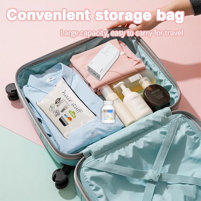 Cosmetic Bag for Hair Accessories Organizer Pouch Birthday Holiday Christmas Gift for Hairstylist Women Toiletry Makeup Bag for Hair Stuff Pouch Travel Bags for Hairdresser Salon Bags for Hair Product