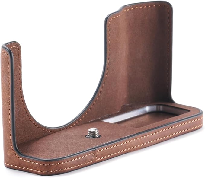 Tilta Leather Camera Case Compatible with Fujifilm GFX100RF – Brown | Custom Fit with Integrated Hand Grip, Battery Access Flap | Lightweight Genuine Leather, Bottom Body Protection