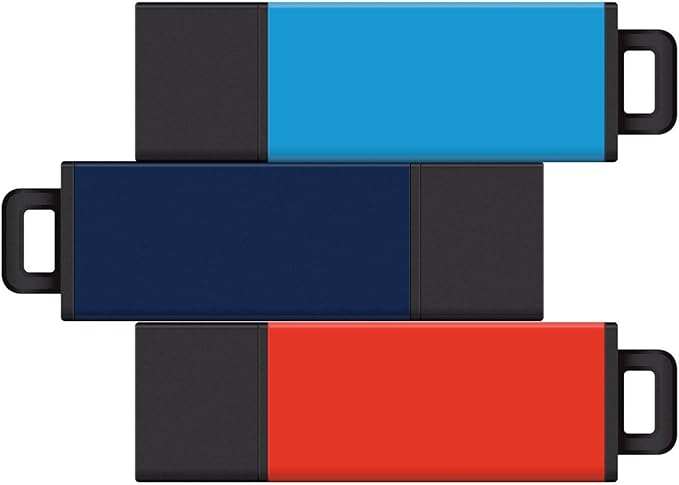 Centon DataStick Pro2 USB 2.0 Flash Drive 8GB x 3, Mix Color (S1-U2T03-8G-3)