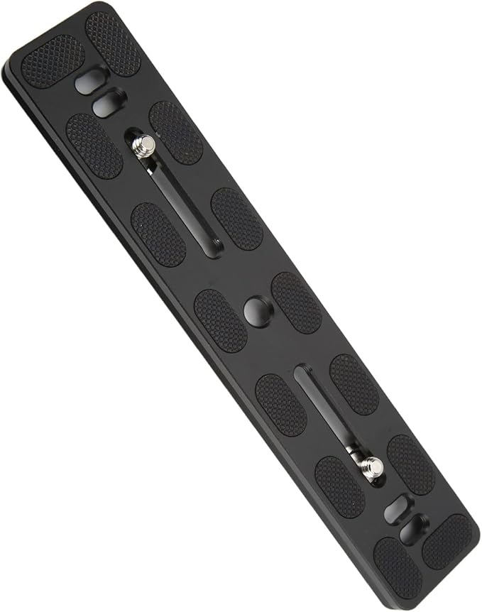 Quick Release Plate with 1/4 Inch Screw and D Ring, Arca Swiss Standard QR Plate for Camera Tripod Ball Head, Aluminum Alloy with Anti - Slip Rubber Pads (200mm)