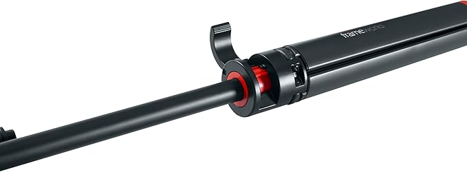 Gator Frameworks ID Series Tripod Mic Stand with 26" Dual Section Adjustable Boom Arm, Fully Collapsable into Compact Cylinder Shape (GFW-ID-MIC)