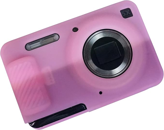 Easy Hood Camera Case for Kodak PIXPRO FZ55, Soft Silicone Cover Anti-Scratch Slim Fit FZ55 DSLR Camera Sleeve Body Skin Travel Protective Case, Pink Rose