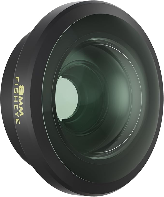 Freewell 8mm Fisheye Lens for iPhone & Samsung – 220° Ultra-Wide Angle, 0.5m Focus Distance – Perfect for Creative Shots